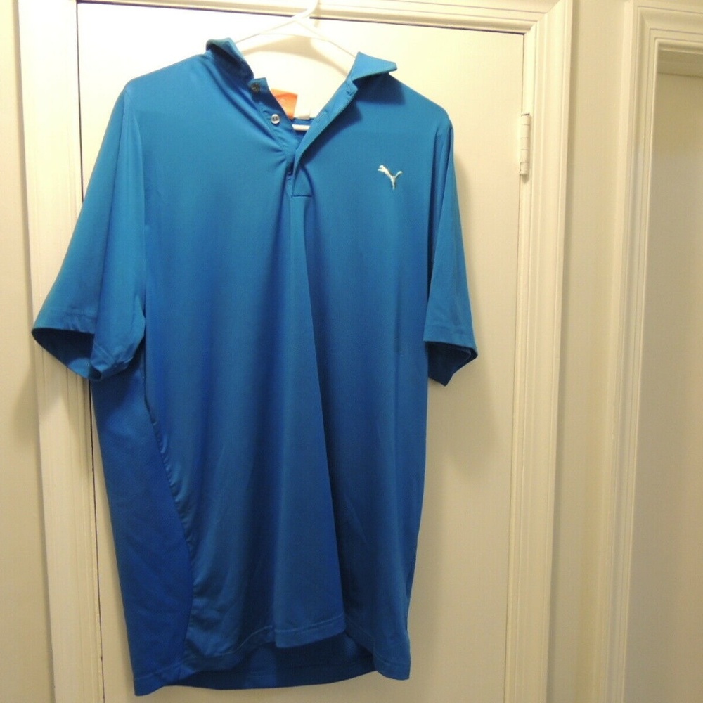 Blue Short-Sleeve Puma Polo
